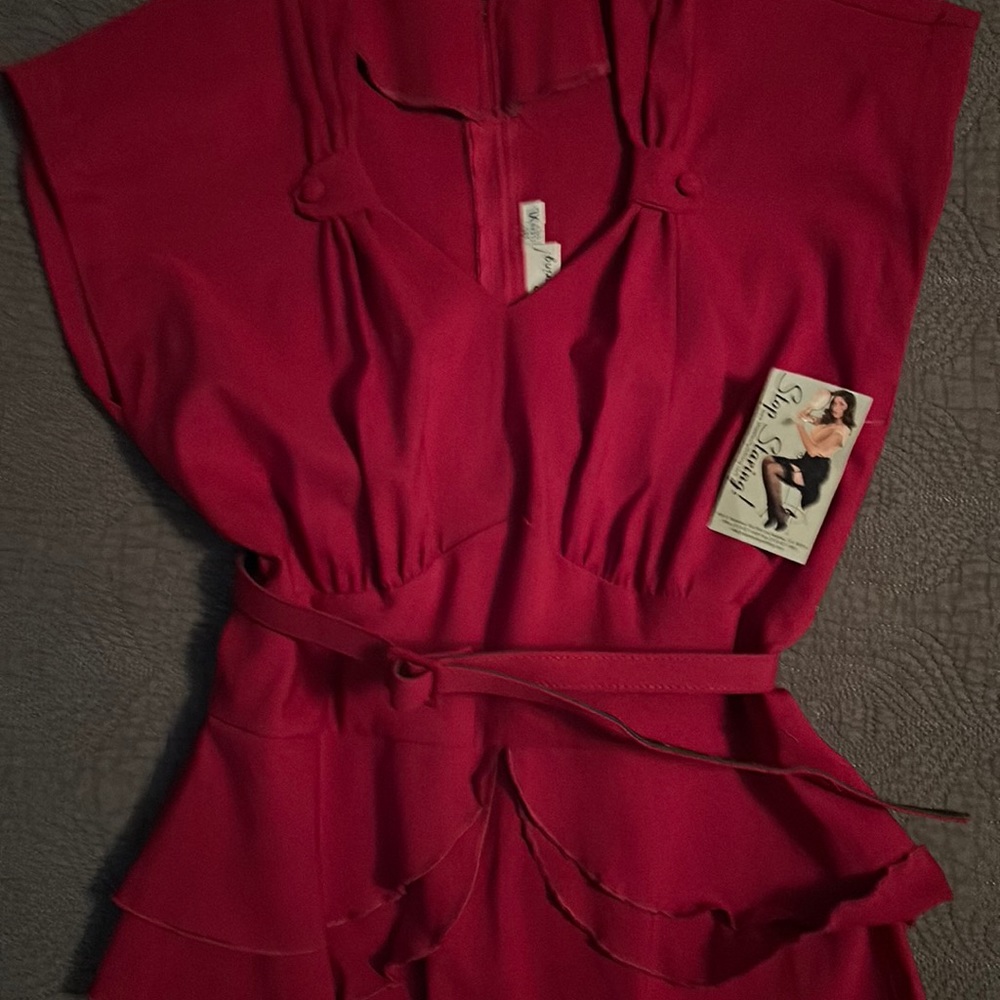 Red 1940’s style dress